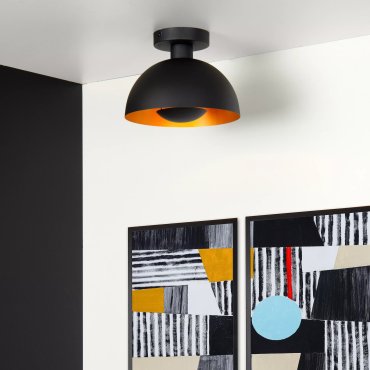 Lucide Siemon - plafondverlichting - Ø25 x 19 cm - zwart