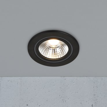 Nordlux Alec 1-Kit - inbouwspot - Ø 95 mm, Ø 80 mm inbouwmaat - 3 stappen dimmer - 6,1W LED incl. - IP44 - zwart