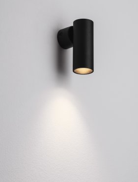 Nova Luce Mor - wandverlichting - 4 x 7 x 10 cm - zwart