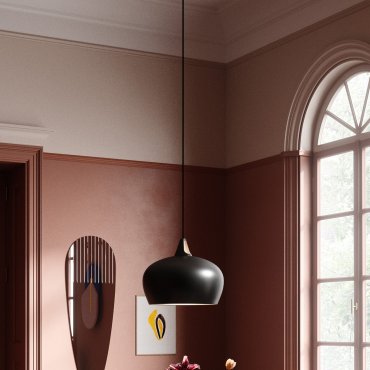 Design for the People Belly 46 - hanglamp - Ø 46 x 45,3 cm - zwart