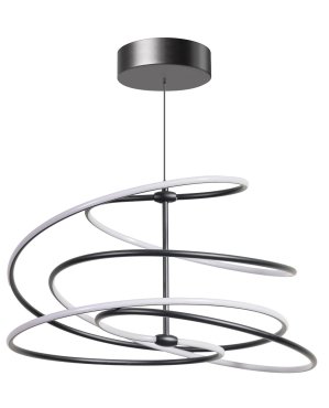 ETH Slinger - hanglamp - Ø 52 x 197,7 cm - 3 stappen dimbaar - 40W LED incl. - zwart