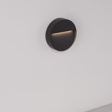 Nova Luce Brigi - buiten wandverlichting - Ø 11 x 3,1 cm - 1W LED incl. - IP65 - donker grijs