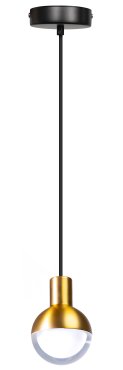 ETH Drop - hanglamp - Ø 10 x 200 cm - zwart en goud