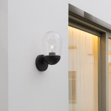 Nova Luce Omika - buiten wandverlichting - Ø 15 x 28 x 18,5 cm - IP54 - donker grijs