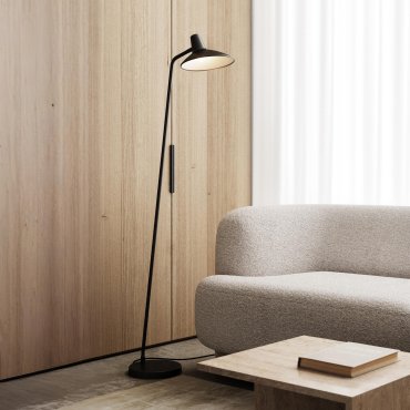 Design for the People Darci - vloerlamp - 23 x 54,8 x 143 cm - zwart