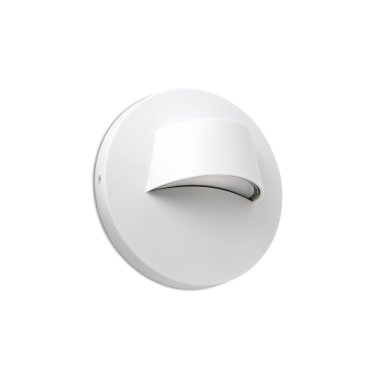 Faro Brow - wandverlichting - Ø 12 x 7 cm - 3W LED incl. - IP44 - mat wit