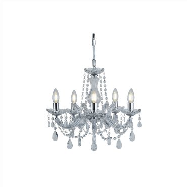 Searchlight Marie Therese - luster - Ø 48 x 90 cm - chroom