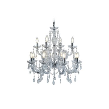 Searchlight Marie Therese - luster - Ø 63 x 120 cm - chroom
