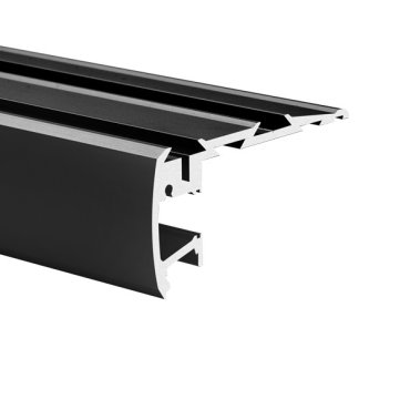 Klus STEP - LED profiel voor trapranden - 4,1 x 8 cm - zwart