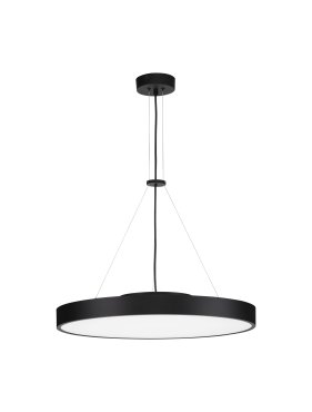 Nova Luce Perfect Profile - hanglamp op afstandsbediening - Ø 60 x 120 cm - 40W dimbare LED incl. - 2700K-6000K - zwart
