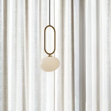 Design for the People Shapes 27 - hanglamp - Ø 27 x 368,5 cm - wit en messing