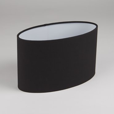 Searchlight Oval Shade - lampenkap -  45 x 30 cm - zwart