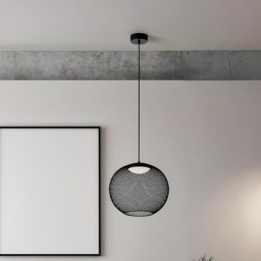 Nova Luce Kinetic - hanglamp - Ø 40 x 154 cm - 19W LED incl. - mat zwart