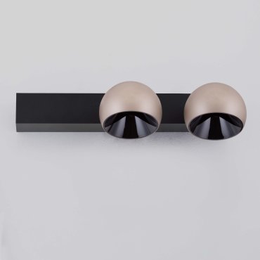 Nova Luce Lusa - plafondlamp - 36 x 14 x 10 cm - 21W dimbare LED incl. - Moca-koffie en zwart