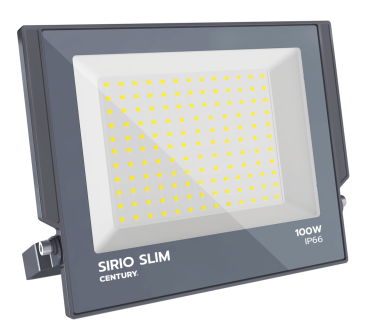 Century Italia Sirio Slim - verstraler - 27 x 2,9 x 23 cm - 100W LED incl. - IP66 - grijs