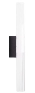 Maxlight Fayette - opbouw wandlamp - 12 x 6 x 61 cm - 12W LED incl. - IP44 - zwart