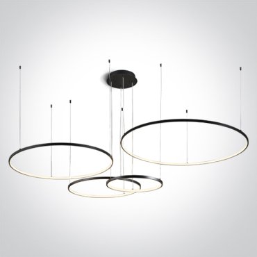 ONE Light Decorative - hanglamp - 150 cm - 100W dimbare LED incl. - zwart