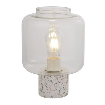 Searchlight Vessel - tafellamp - Ø 20 x 28 cm - transparant en wit