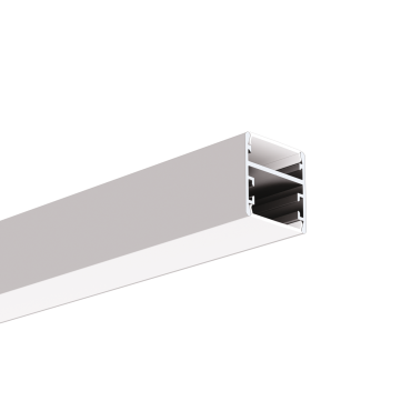 KLUS Glaza-duo - ledprofiel hanglamp up/down - 2,62 x 2,62 cm - geanodiseerd zilver