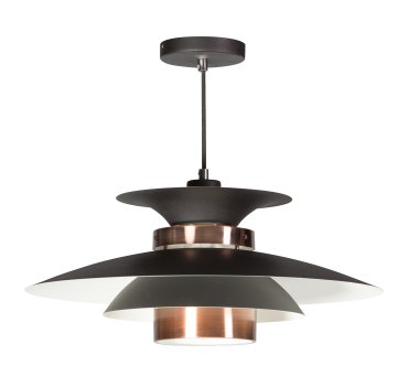 ETH Potenza - hanglamp - Ø 50 x 200 cm - zwart en koper