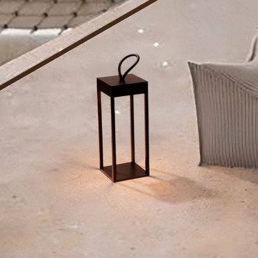 Nova Luce Lucia - oplaadbare tafellamp - 12 x 30 x 12 cm - 4W LED incl. -  IP54 - zandzwart