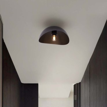 Nova Luce Opsi - plafondlamp - Ø 30 x 15 cm - zandzwart
