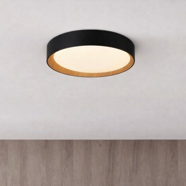Nova Luce Stake - plafondlamp - Ø 60 x 9 cm - 50W dimbare LED incl. - zandzwart