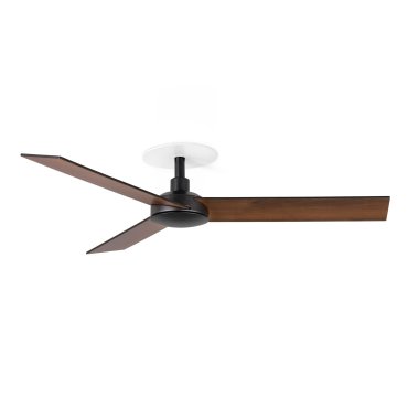 Faro Rudder S - plafondventilator met inbouwrozet - Ø 106 cm - mat zwart en walnoot