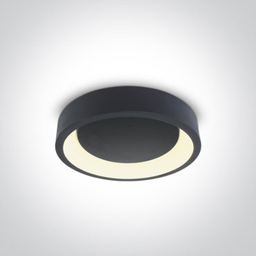 ONE Light LED Decorative Plafo Round - plafondverlichting - Ø 45,5 x 13,2 cm - 32W LED incl. - antraciet - instelbare lichtkleur