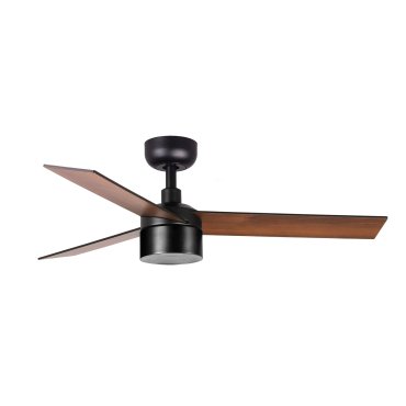 Faro Rudder Tek 3 S - plafondventilator met licht - Ø 106 cm - mat zwart - 3000K