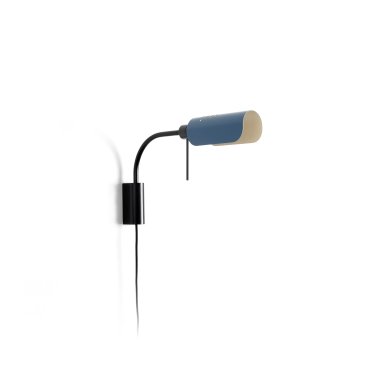 Faro Martinica S - wandverlichting met schakelaar - 47,2 x 8 cm - zwart en blauw