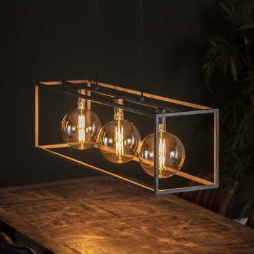 SHOWROOMMODEL - Vico Giant Square - hanglamp 3L - 125 x 30 x 150 cm - zilver