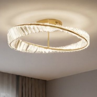 Nova Luce Aurelia - plafondlamp - Ø 60 x 15 cm - 35W dimbare LED incl. - goud