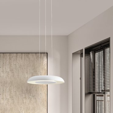 Nova Luce Epos - hanglamp - Ø 40 x 145 cm - 24W dimbare LED incl. - zandwit