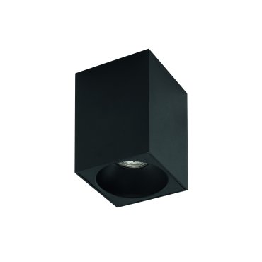 Nova Luce Nido - opbouwspot - 9,5 x 9,5 x 14,5 cm - zandzwart