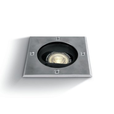 SHOWROOMMODEL - ONE Light GU10 Inground Adjustable Range - grondspot voor buiten - 120 x 120 mm, Ø 115 mm inbouwmaat - IP67 - roestvrij staal