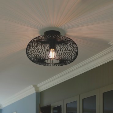 Nordlux Beroni - plafondlamp - Ø 40,3 x 21 cm - zwart
