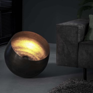 Vico Basket - vloerlamp - Ø 46 x 46 cm - zwart nikkel