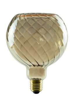 Segula LED lamp - Floating Line Twisted - Ø 12,5 x 16,5 cm - E27 - 6W dimbaar - 1900K - gerookt