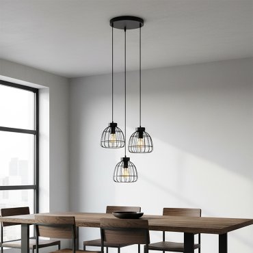 Lucide Filox - hanglamp - Ø 44,5 x 198 cm - zwart