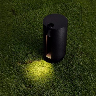 Nova Luce Taglio - tuinpaal - Ø 12 x 24 cm - 3W LED incl. - IP65 - zandzwart