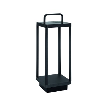 Nova Luce Bali - draagbare vloerlamp op zonne-energie met USB-poort  - 51 cm -2W dimbare LED incl. -  IP65 - antraciet