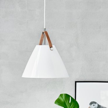Design for the People Strap 27 - hanglamp - Ø 27 x 334,55 cm - wit glas