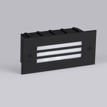 Nova Luce Off - inbouw wandverlichting - 17 x 7,6 x 5,3 cm - 4W LED incl. - IP65 - zandzwart