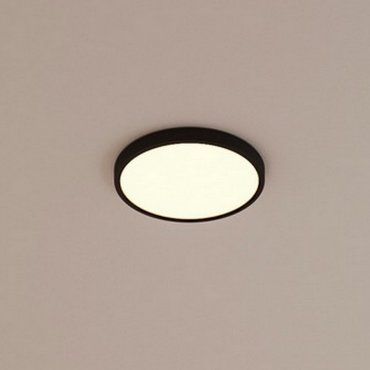 Nordlux Oja Smart - plafondlamp - Ø 29 x 2,3 cm - 15W - dimfunctie via app - 2700-6500K - zwart