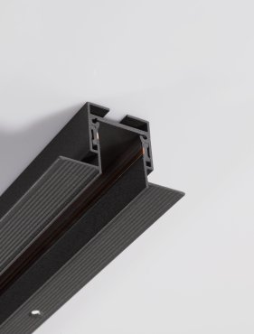 Nova Luce Planet 03 - trimless verzonken magnetisch profiel - 200 x 6,5 x 3,9 cm - zandzwart