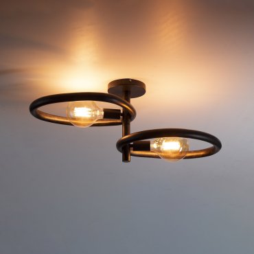 Vico Pebble - plafondlamp - 73 x 30 x 31 cm - artic zwart