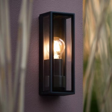 Lucide Dukan - buiten wandverlichting - 8,6 x 9 x 25,8 cm - IP65 - zwart