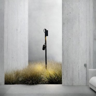 Nova Luce Darma - tuinpaal - Ø 10,5 x 122 cm - 13W LED incl. - IP65 - zandzwart
