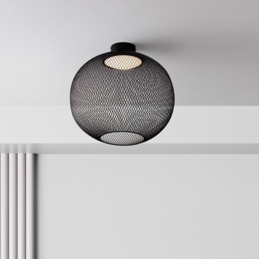 Nova Luce Kinetic - plafondlamp - Ø 50 x 50 cm - 24W LED incl. - mat zwart